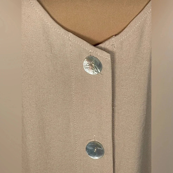 💜 Entro Summer Spaghetti Strap Button Down V Neck Sleeveless Casual Mini Dress - Picture 5 of 9